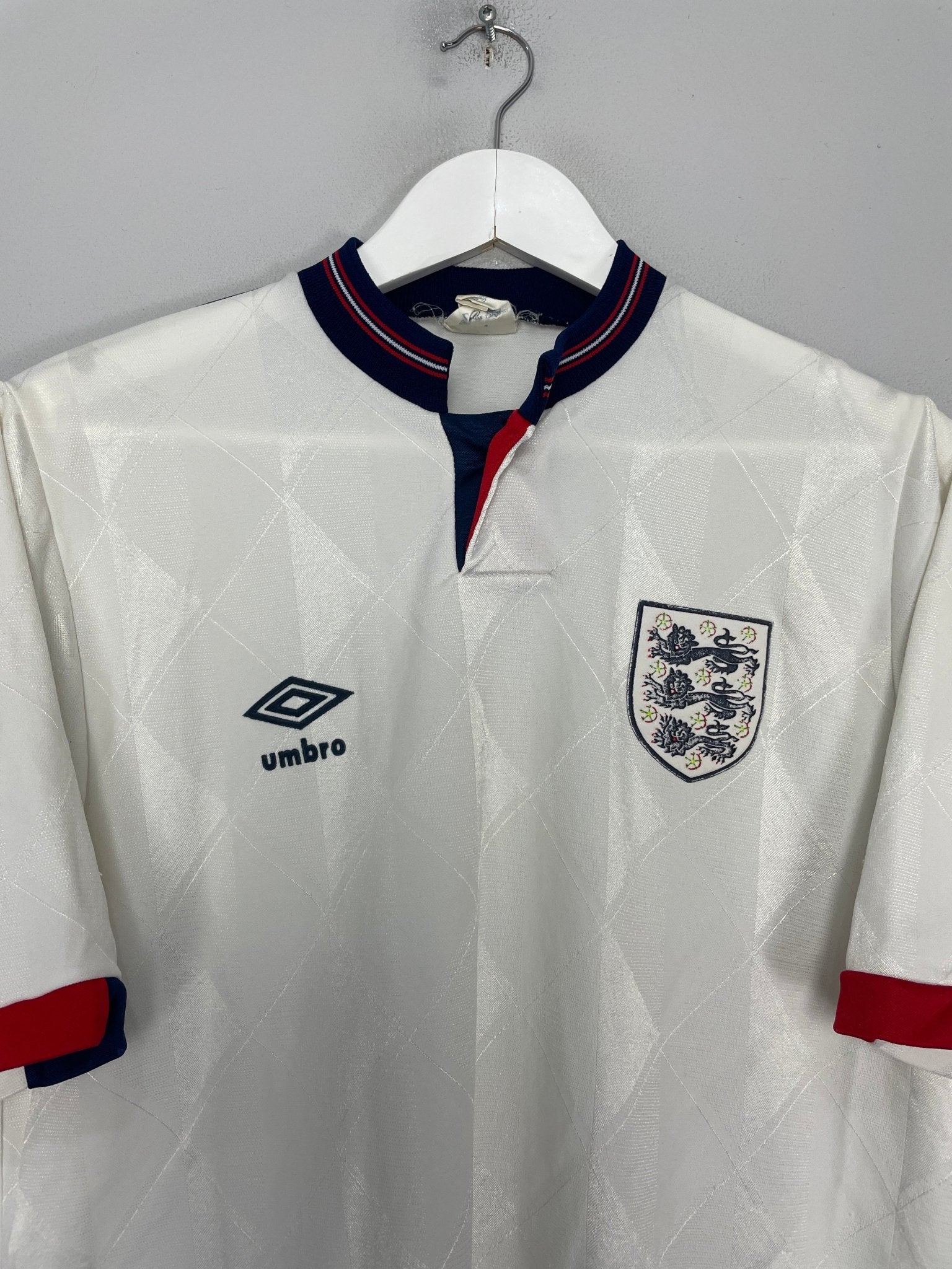 Shop 1987/90 ENGLAND HOME SHIRT (M) UMBRO, classic football shirts, vintage football shirts & retro soccer jerseys at Cult Kits