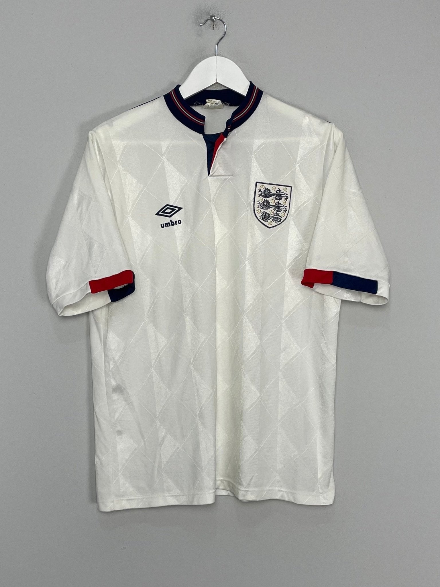 Shop 1987/90 ENGLAND HOME SHIRT (M) UMBRO, classic football shirts, vintage football shirts & retro soccer jerseys at Cult Kits