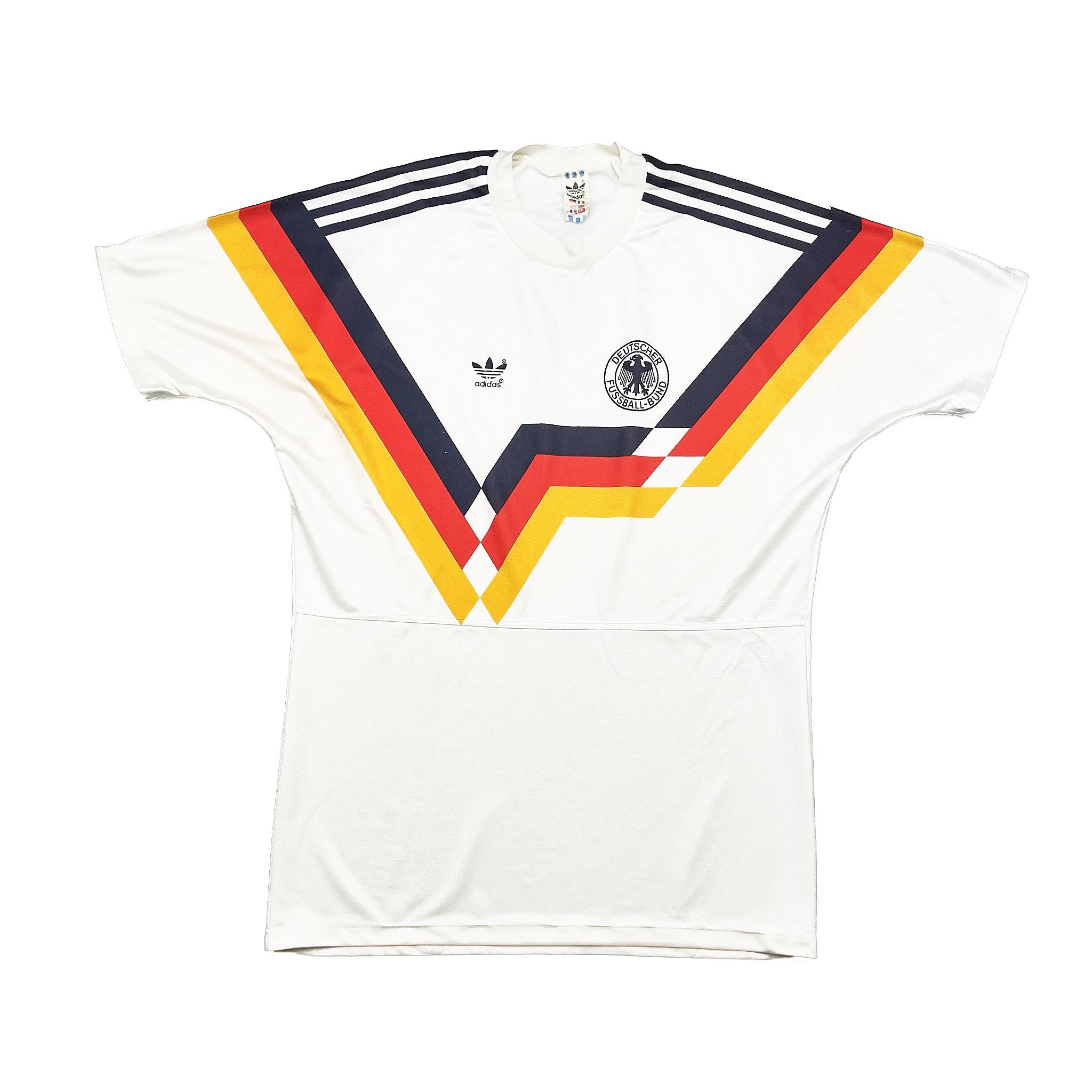 Buy 1988/90 Germany Home Shirt (L) Adidas ~ Free worldwide shipping available ~ Authentic Vintage Football Shirts from Cult Kits