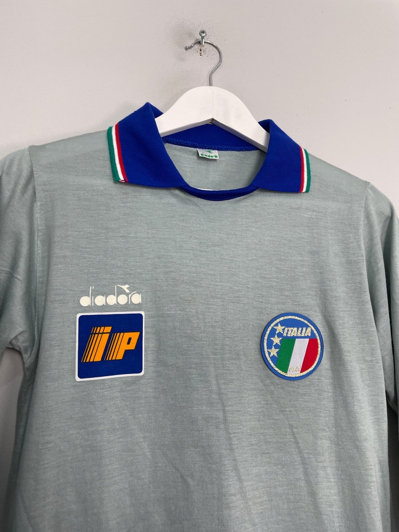 Shop 1988/90 ITALY GK SHIRT (L.KIDS) DIADORA, classic football shirts, vintage football shirts & retro soccer jerseys at Cult Kits