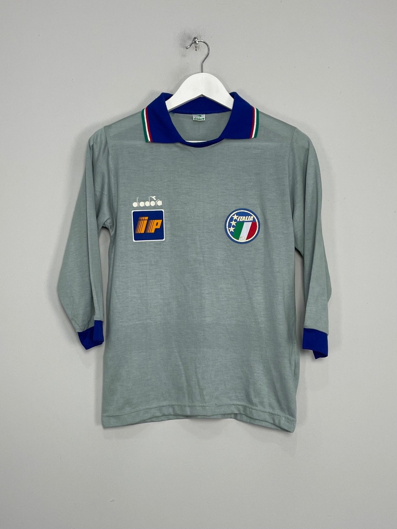 Shop 1988/90 ITALY GK SHIRT (L.KIDS) DIADORA, classic football shirts, vintage football shirts & retro soccer jerseys at Cult Kits