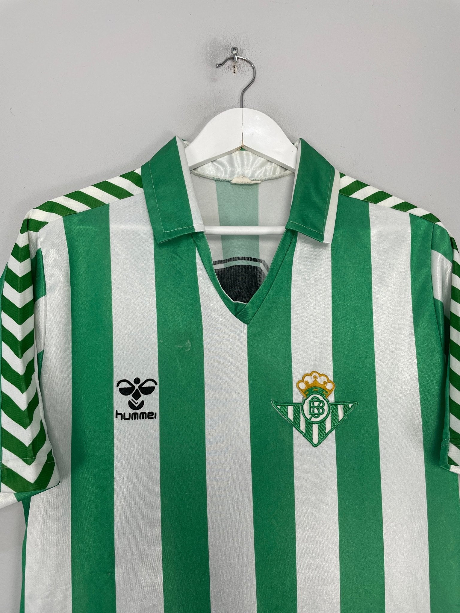 Shop 1988/90 REAL BETIS #3 HOME SHIRT (L) HUMMEL, classic football shirts, vintage football shirts & retro soccer jerseys at Cult Kits