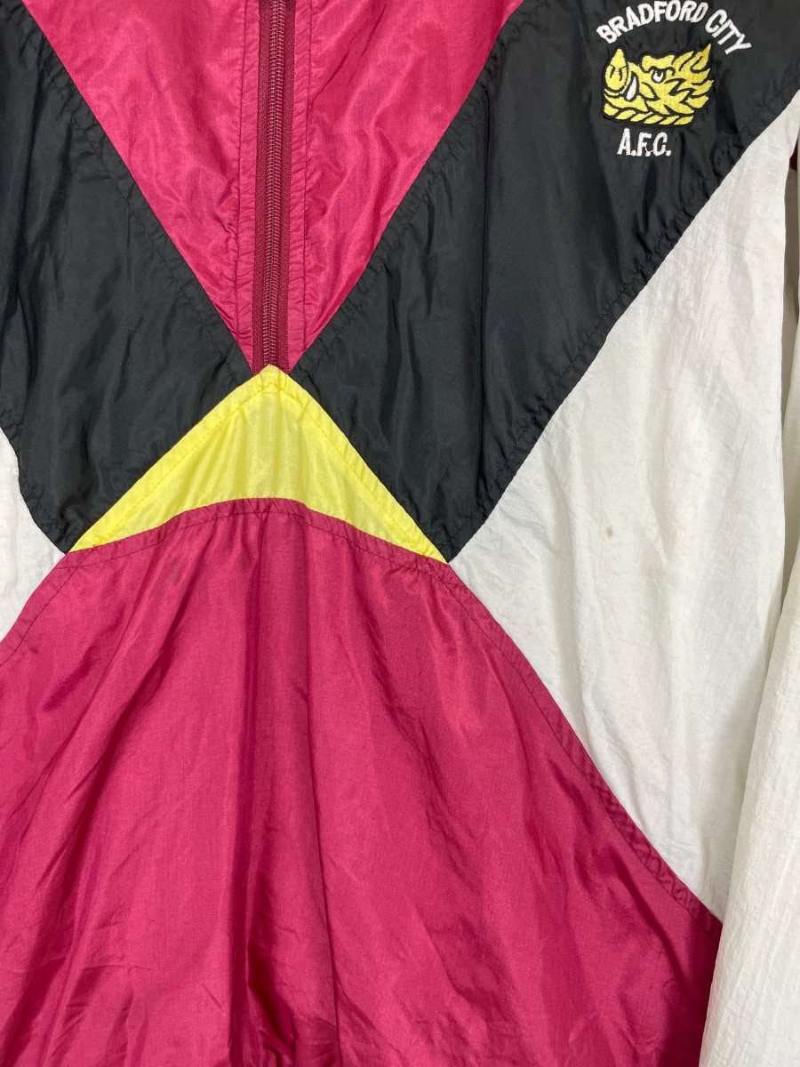 1988/91 BRADFORD CITY TRACK JACKET (L) BUKTA - Cult Kits - Large - Buy Vintage Football Shirts, Authentic Retro Football Shirts For Sale, Classic Football Shirts & Soccer Jersey