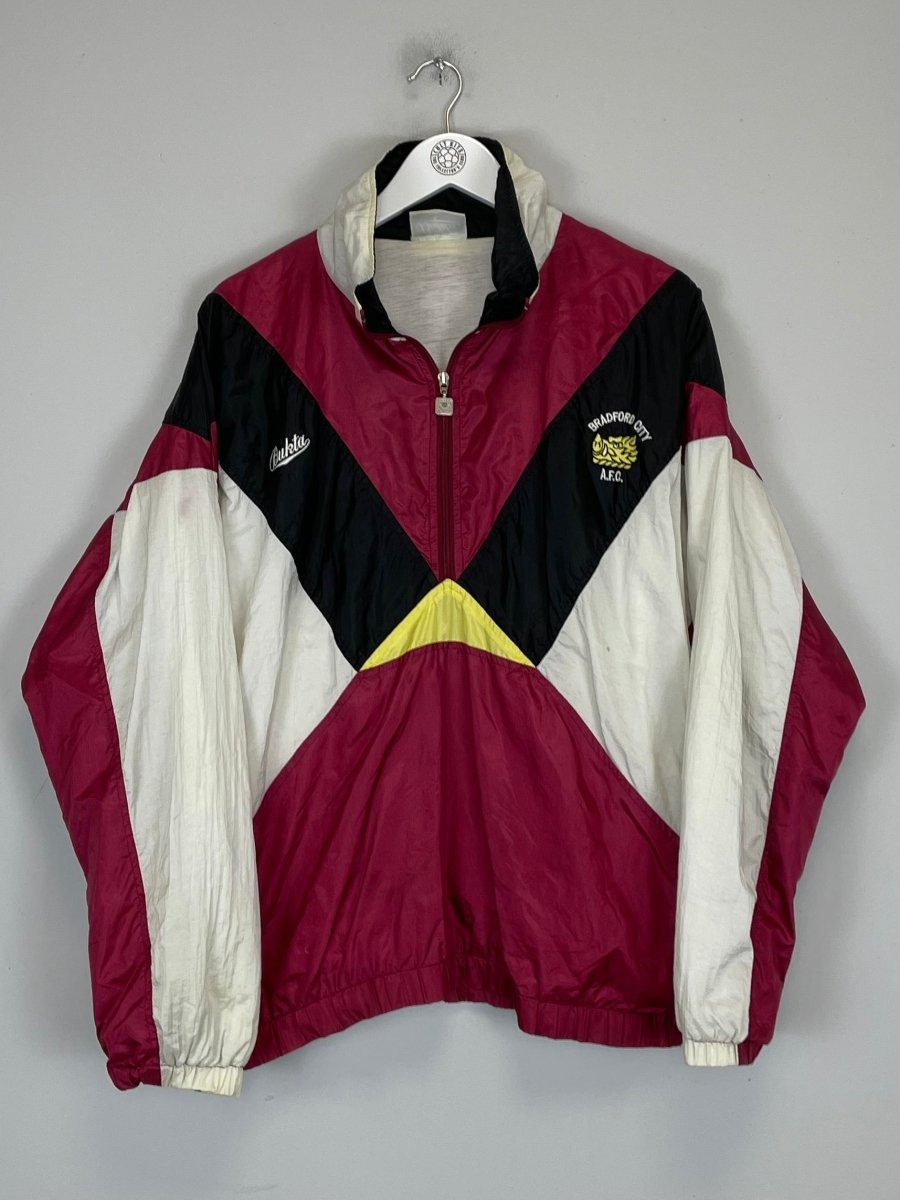 1988/91 BRADFORD CITY TRACK JACKET (L) BUKTA - Cult Kits - Large - Buy Vintage Football Shirts, Authentic Retro Football Shirts For Sale, Classic Football Shirts & Soccer Jersey