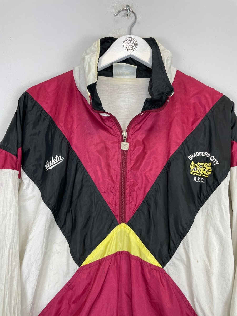 1988/91 BRADFORD CITY TRACK JACKET (L) BUKTA - Cult Kits - Large - Buy Vintage Football Shirts, Authentic Retro Football Shirts For Sale, Classic Football Shirts & Soccer Jersey