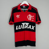 Shop 1989/90 FLAMENGO #9 HOME SHIRT (M) ADIDAS, classic football shirts, vintage football shirts & retro soccer jerseys at Cult Kits
