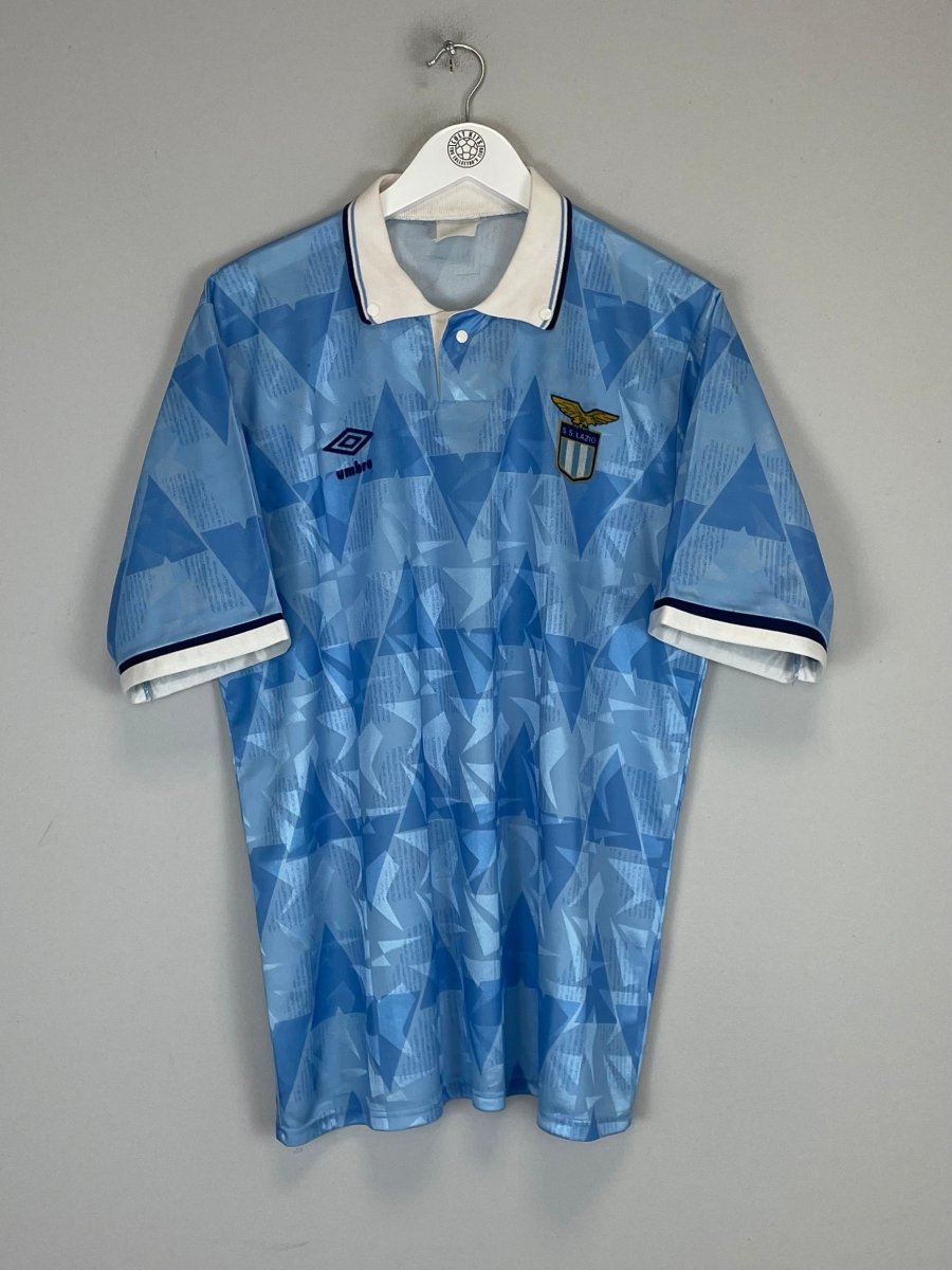 1989/91 LAZIO 3 HOME SHIRT (L) UMBRO - Cult Kits - Large - Buy Vintage Football Shirts, Authentic Retro Football Shirts For Sale, Classic Football Shirts & Soccer Jersey