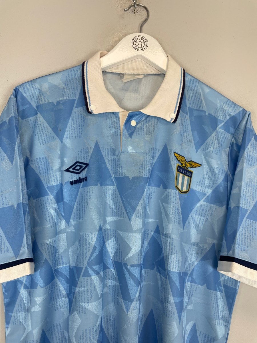1989/91 LAZIO 3 HOME SHIRT (L) UMBRO - Cult Kits - Large - Buy Vintage Football Shirts, Authentic Retro Football Shirts For Sale, Classic Football Shirts & Soccer Jersey