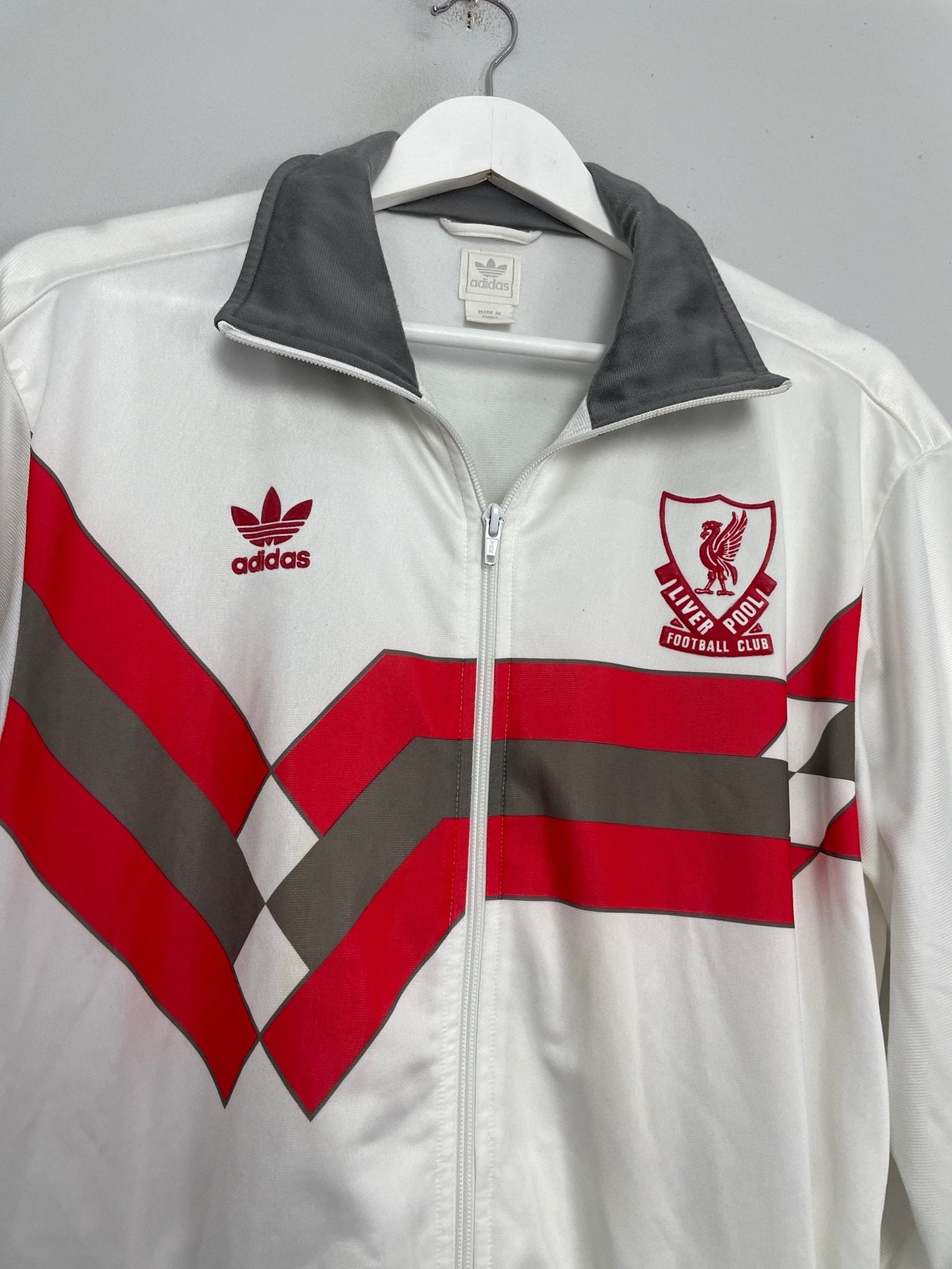 Shop 1989/91 LIVERPOOL ADIDAS ORIGINALS TRACK JACKET (L) REISSUE, classic football shirts, vintage football shirts & retro soccer jerseys at Cult Kits