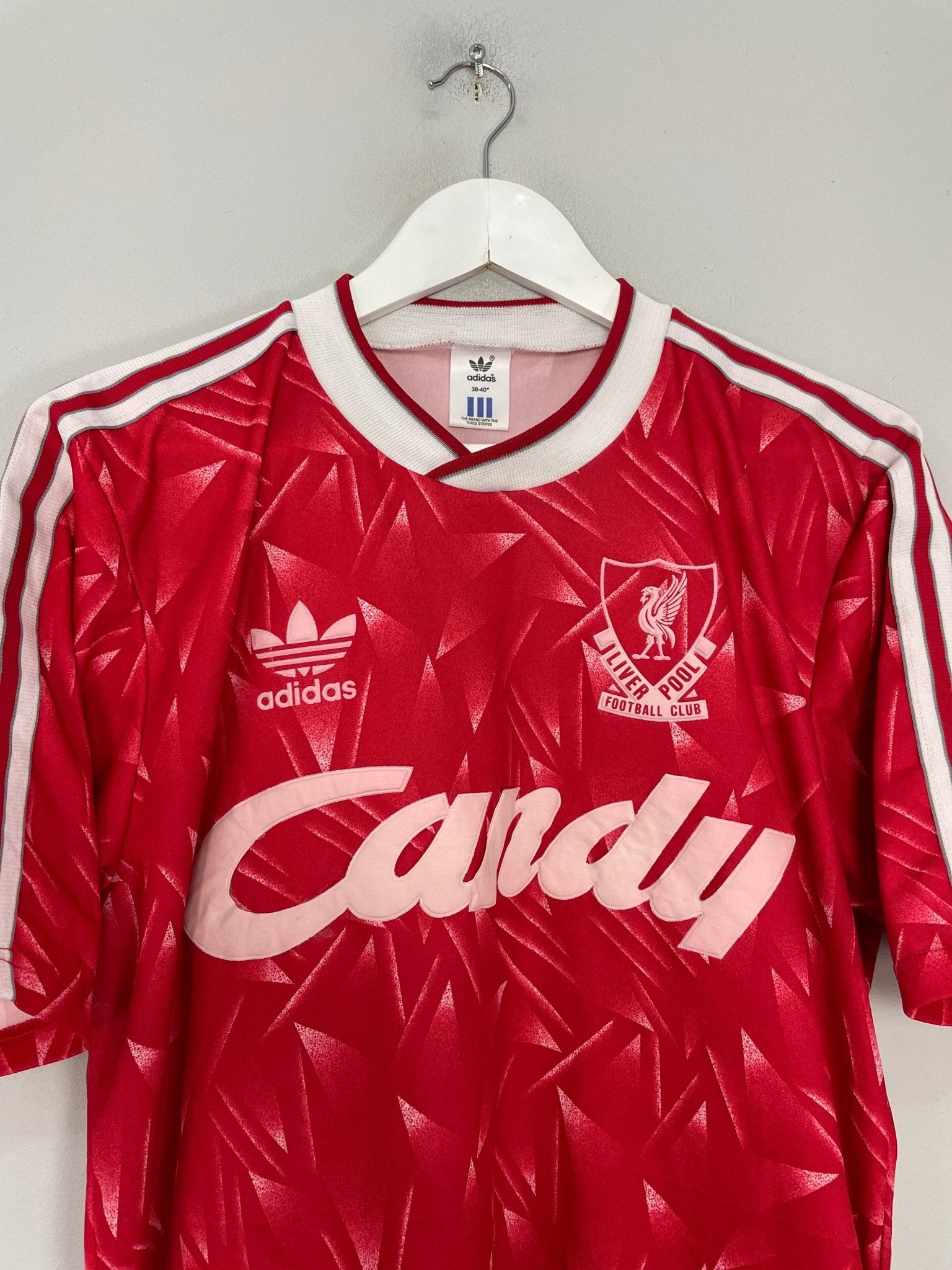 Shop 1989/91 LIVERPOOL HOME SHIRT (M) ADIDAS, classic football shirts, vintage football shirts & retro soccer jerseys at Cult Kits