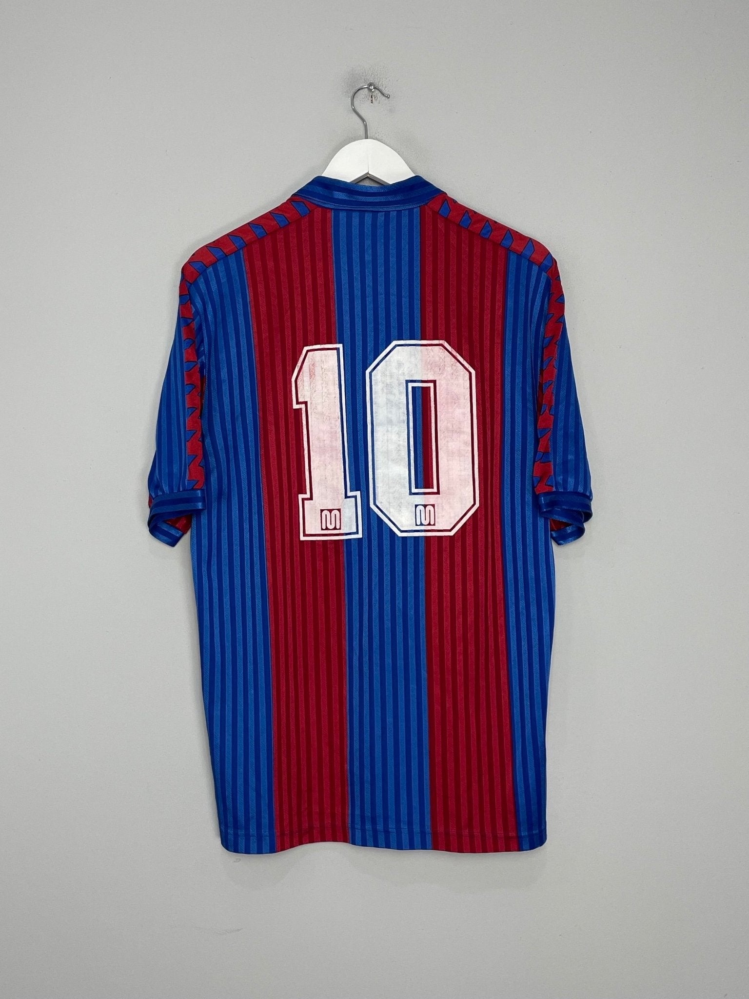 Shop 1989/92 BARCELONA #10 HOME SHIRT (XL) MEYBA, classic football shirts, vintage football shirts & retro soccer jerseys at Cult Kits