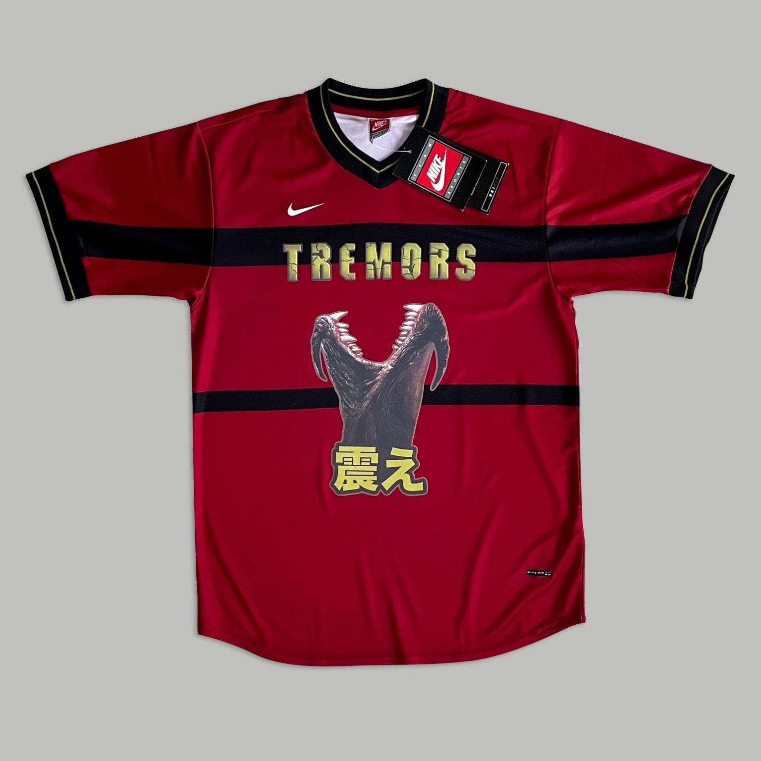 Shop 1990 CULT KITS X TREMORS JAPANESE MOVIE MASHUP (L) NIKE, classic football shirts, vintage football shirts & retro soccer jerseys at Cult Kits