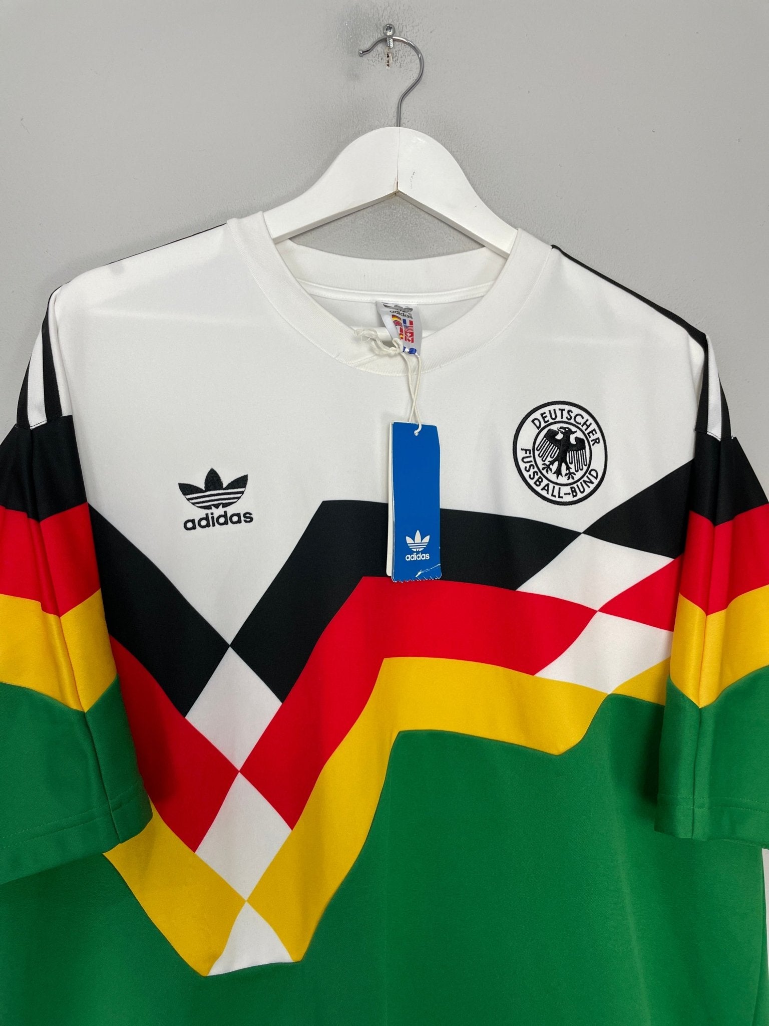 Shop 1990 GERMANY *BNWT* MASH UP SHIRT (XL) ADIDAS ORIGINALS, classic football shirts, vintage football shirts & retro soccer jerseys at Cult Kits
