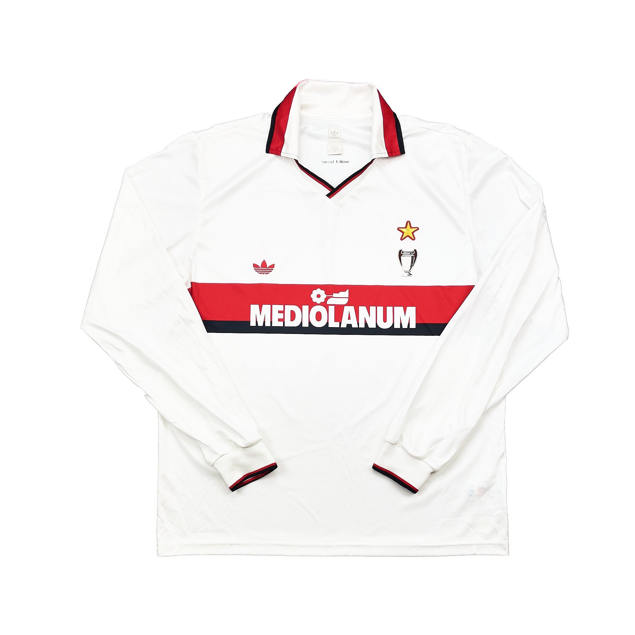 Buy 1990/91 AC Milan Adidas Originals L/S Away Shirt (XL) ~ Free worldwide shipping available ~ Authentic Vintage Football Shirts from Cult Kits