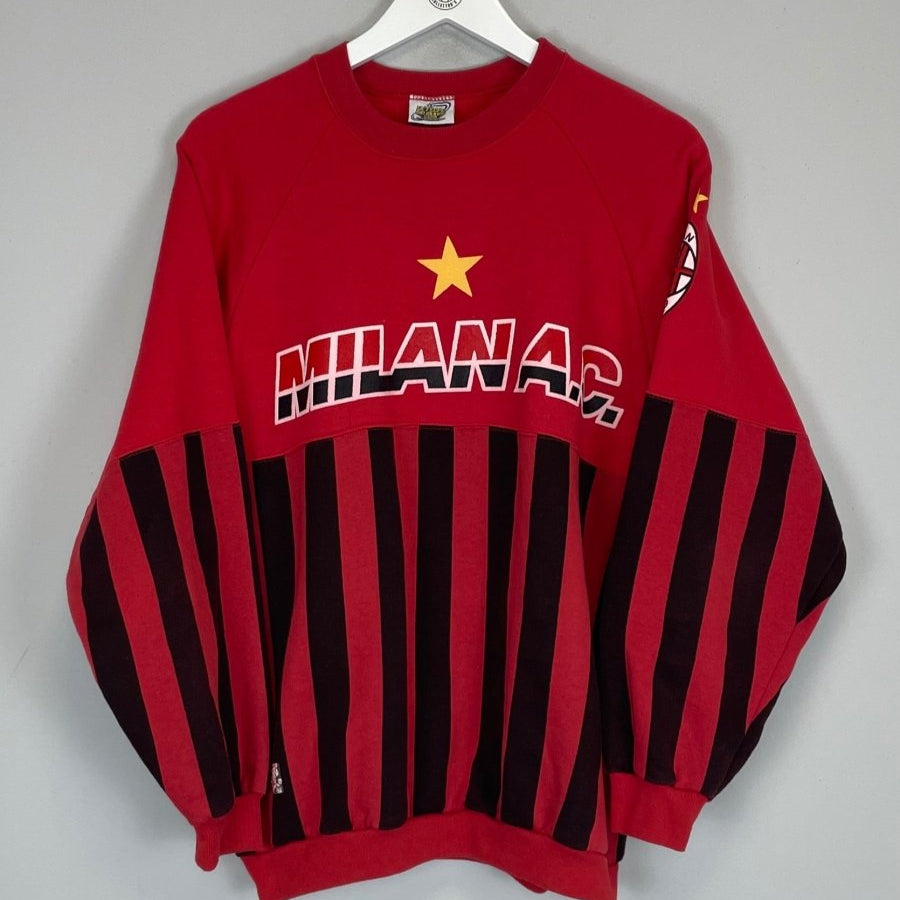 1990/91 AC MILAN JUMPER (M) OM - Cult Kits - Medium - Buy Vintage Football Shirts, Authentic Retro Football Shirts For Sale, Classic Football Shirts & Soccer Jersey
