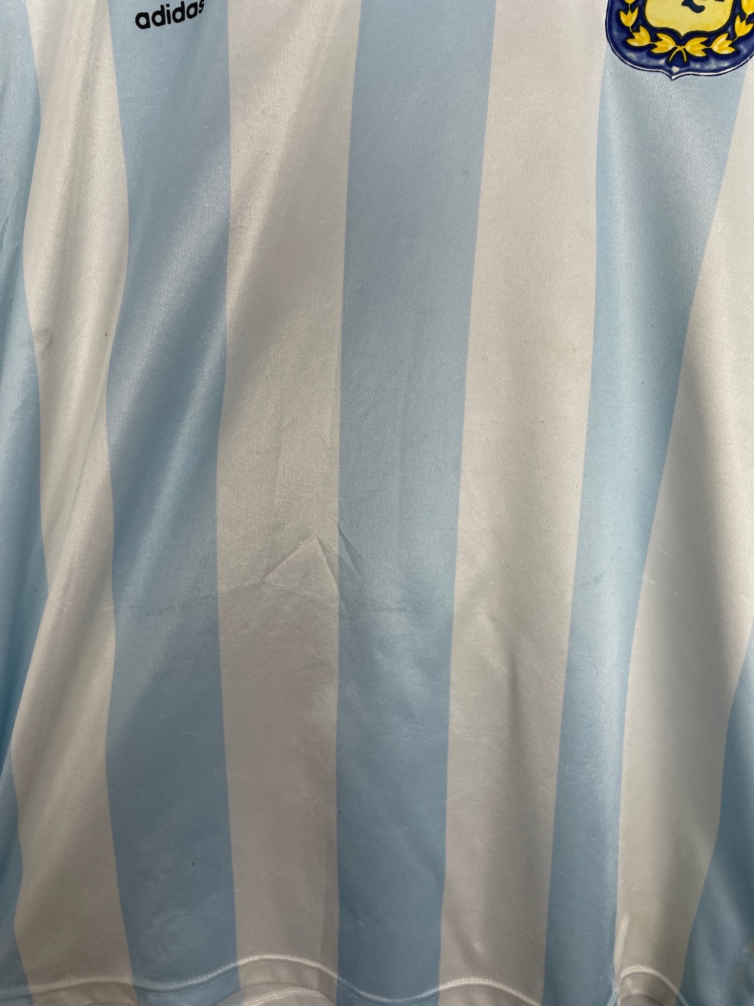 Shop 1990/91 ARGENTINA HOME SHIRT (M) ADIDAS, classic football shirts, vintage football shirts & retro soccer jerseys at Cult Kits
