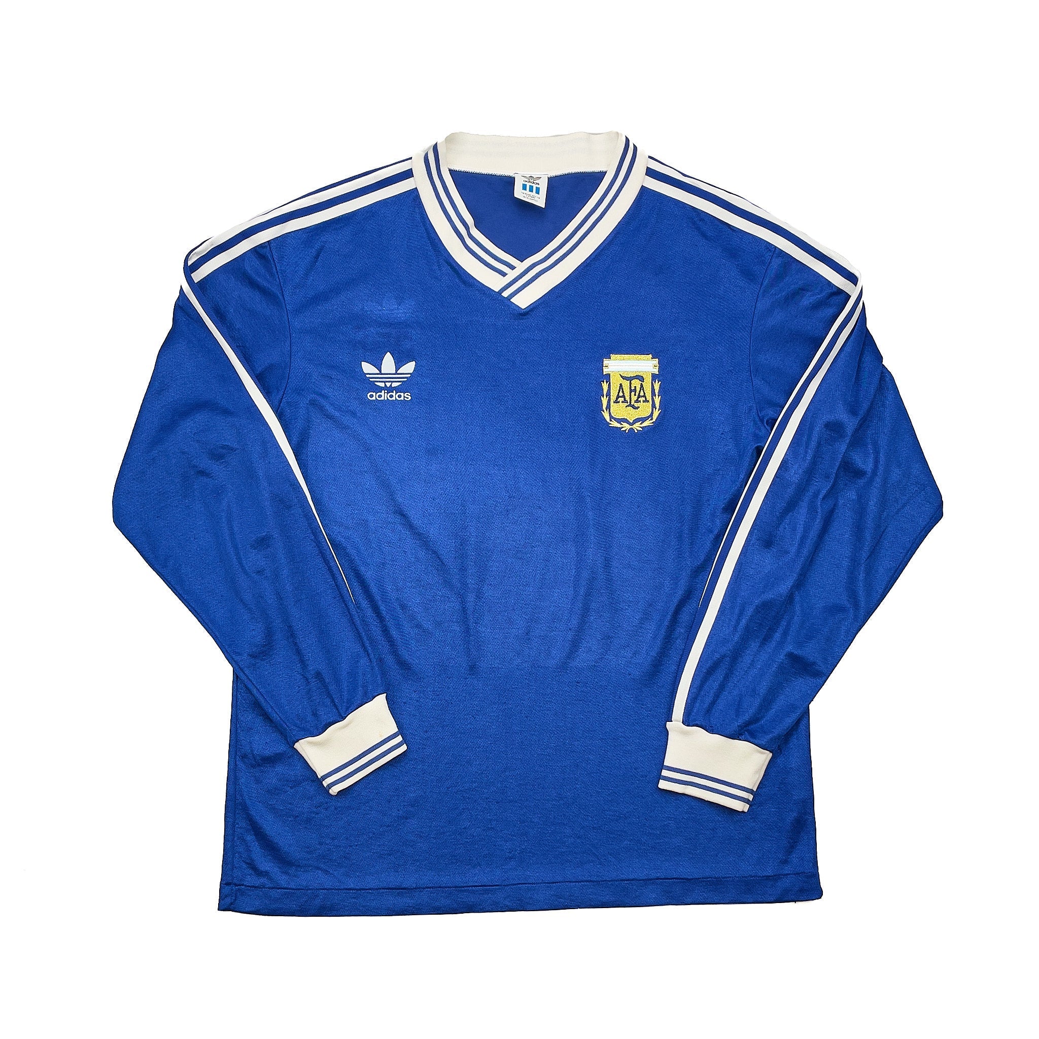 Buy 1990/91 Argentina Maradona 10 L/S Away Shirt (L) Adidas ~ Free worldwide shipping ~ Authentic Vintage Football Shirts from Cult Kits