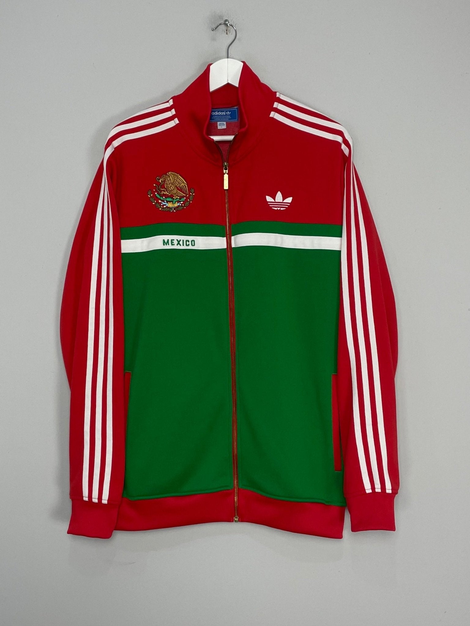 Shop 1990/91 MEXICO ADIDAS ORIGINALS TRACKSUIT TOP (L) ADIDAS, classic football shirts, vintage football shirts & retro soccer jerseys at Cult Kits