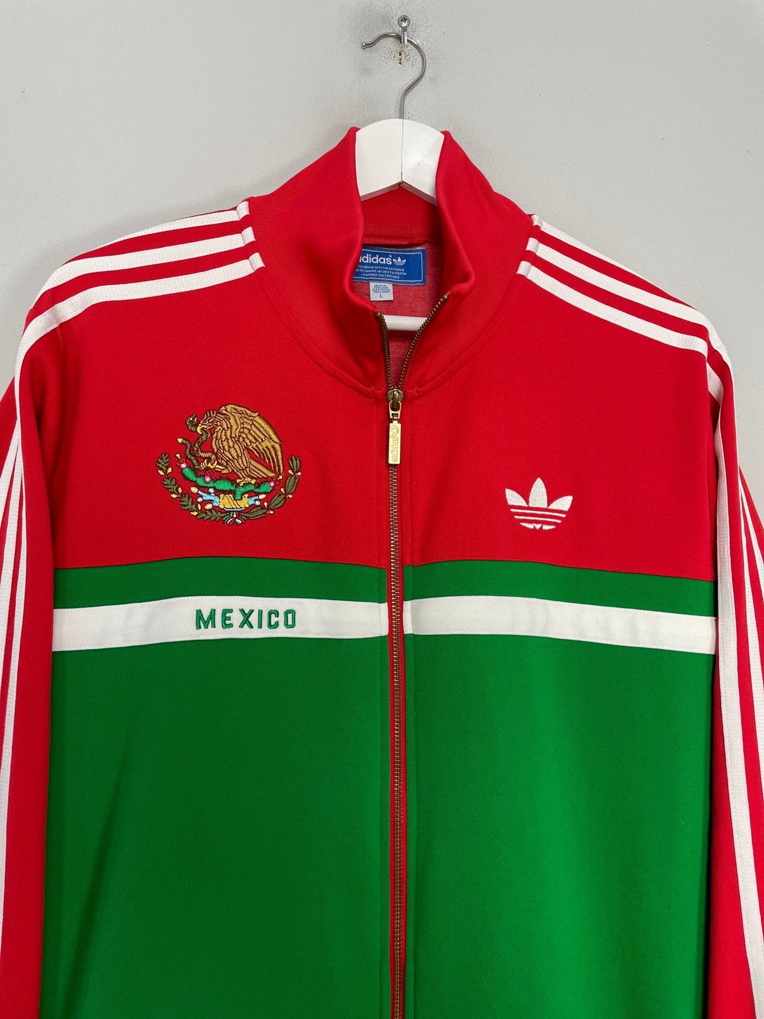 Shop 1990/91 MEXICO ADIDAS ORIGINALS TRACKSUIT TOP (L) ADIDAS, classic football shirts, vintage football shirts & retro soccer jerseys at Cult Kits