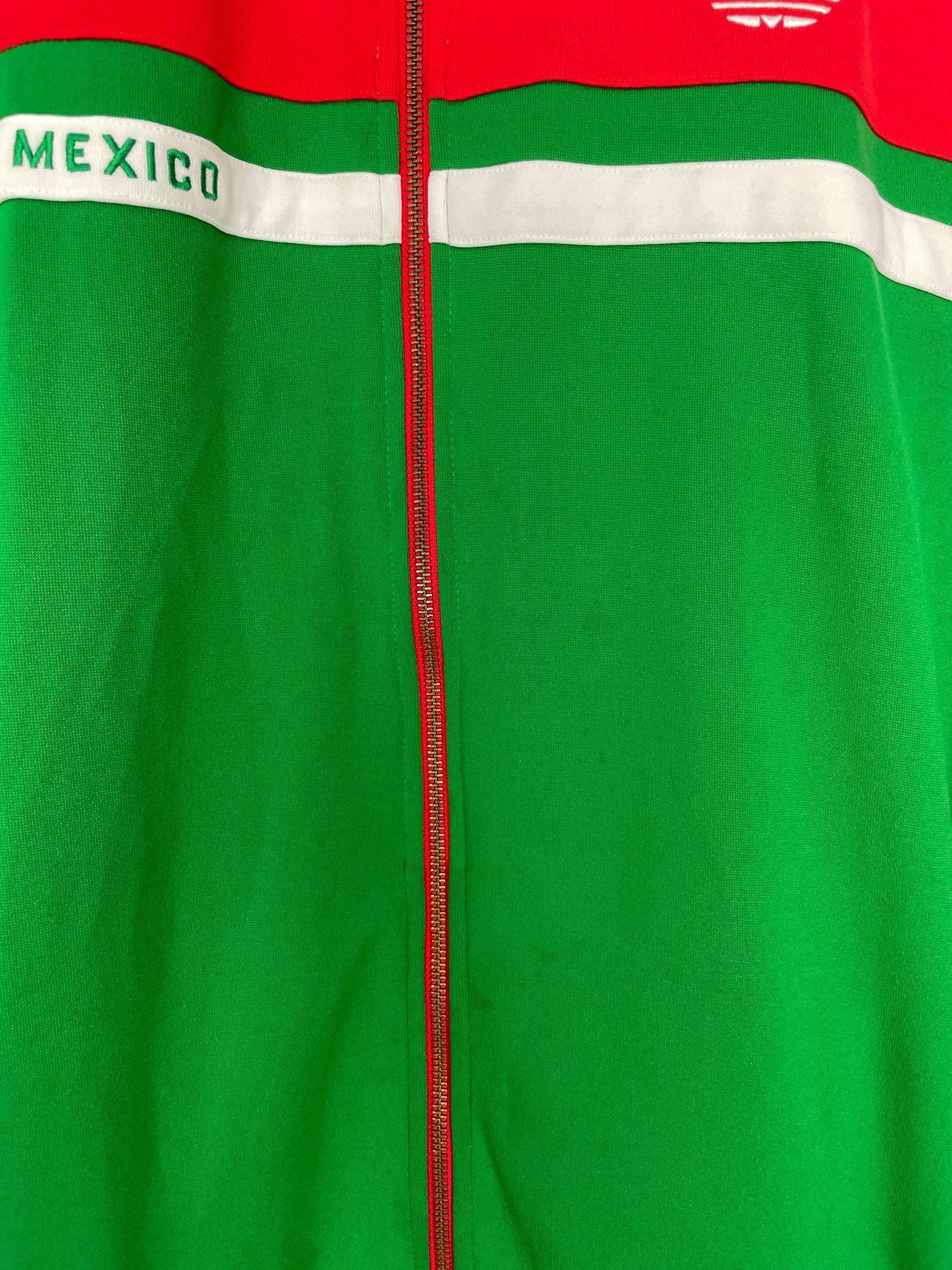 Shop 1990/91 MEXICO ADIDAS ORIGINALS TRACKSUIT TOP (XL), classic football shirts, vintage football shirts & retro soccer jerseys at Cult Kits