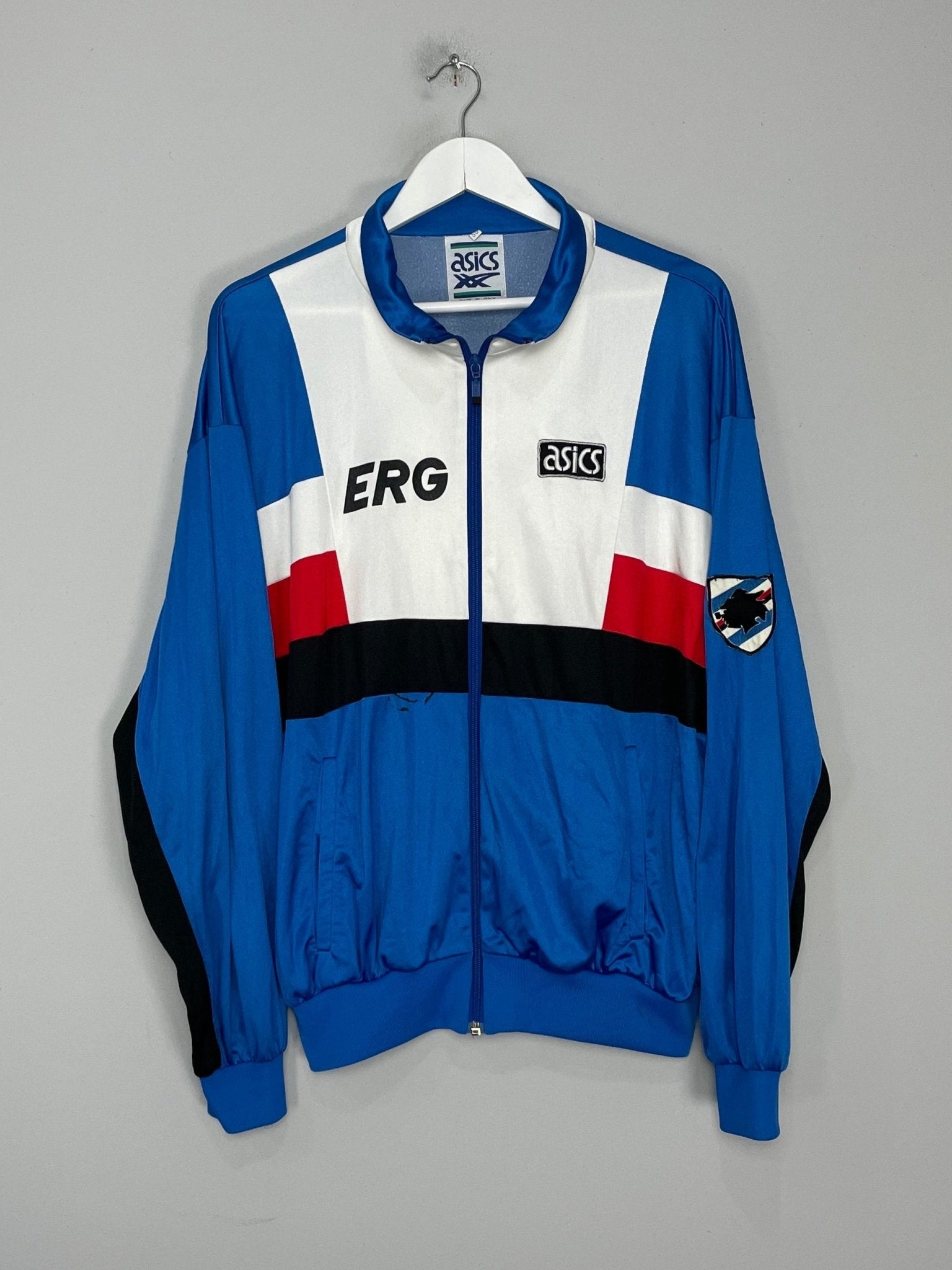 Shop 1990/91 SAMPDORIA TRACK JACKET (L) ASICS, classic football shirts, vintage football shirts & retro soccer jerseys at Cult Kits