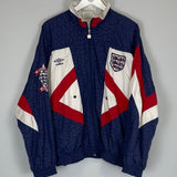 1990/92 ENGLAND TRACK JACKET (M) UMBRO - Cult Kits - Medium - Buy Vintage Football Shirts, Authentic Retro Football Shirts For Sale, Classic Football Shirts & Soccer Jersey