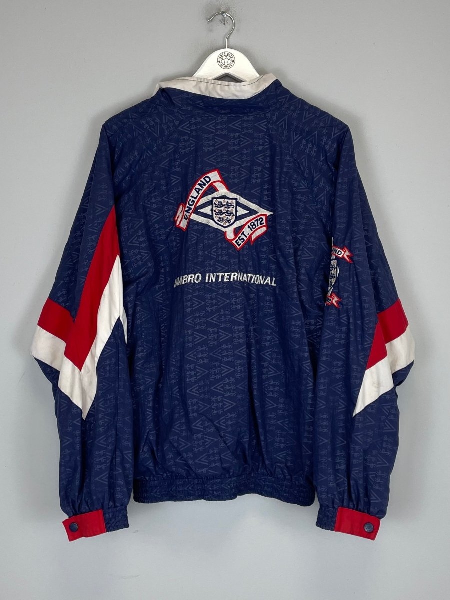 1990/92 ENGLAND TRACK JACKET (M) UMBRO - Cult Kits - Medium - Buy Vintage Football Shirts, Authentic Retro Football Shirts For Sale, Classic Football Shirts & Soccer Jersey