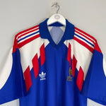 1990/92 FRANCE HOME SHIRT (L) ADIDAS - Cult Kits - Large - Buy Vintage Football Shirts, Authentic Retro Football Shirts For Sale, Classic Football Shirts & Soccer Jersey
