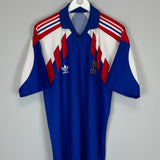 1990/92 FRANCE HOME SHIRT (L) ADIDAS - Cult Kits - Large - Buy Vintage Football Shirts, Authentic Retro Football Shirts For Sale, Classic Football Shirts & Soccer Jersey