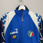 Shop 1990/92 ITALY TRACK JACKET (L) DIADORA, classic football shirts, vintage football shirts & retro soccer jerseys at Cult Kits