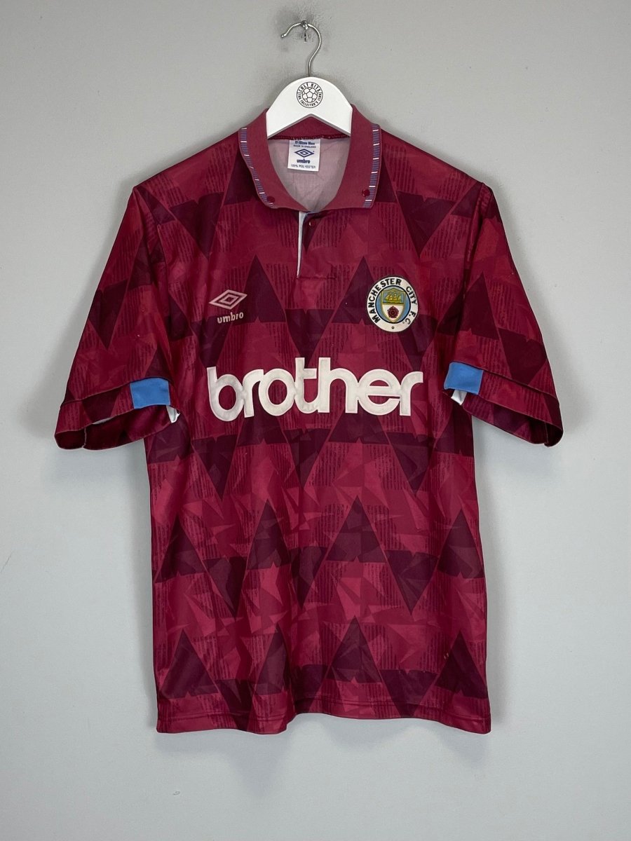 1990/92 MANCHESTER CITY AWAY SHIRT (M) UMBRO - Cult Kits - Medium - Buy Vintage Football Shirts, Authentic Retro Football Shirts For Sale, Classic Football Shirts & Soccer Jersey