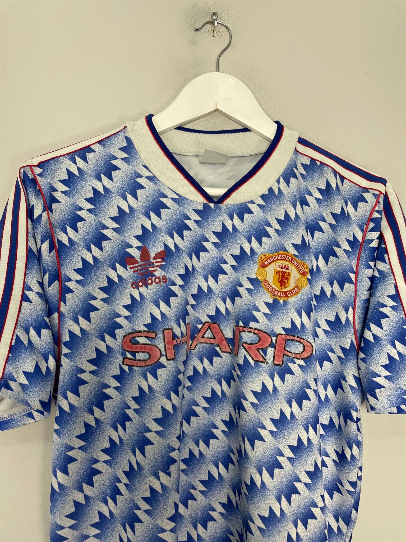 Shop 1990/92 MANCHESTER UNITED AWAY SHIRT (S) ADIDAS, classic football shirts, vintage football shirts & retro soccer jerseys at Cult Kits