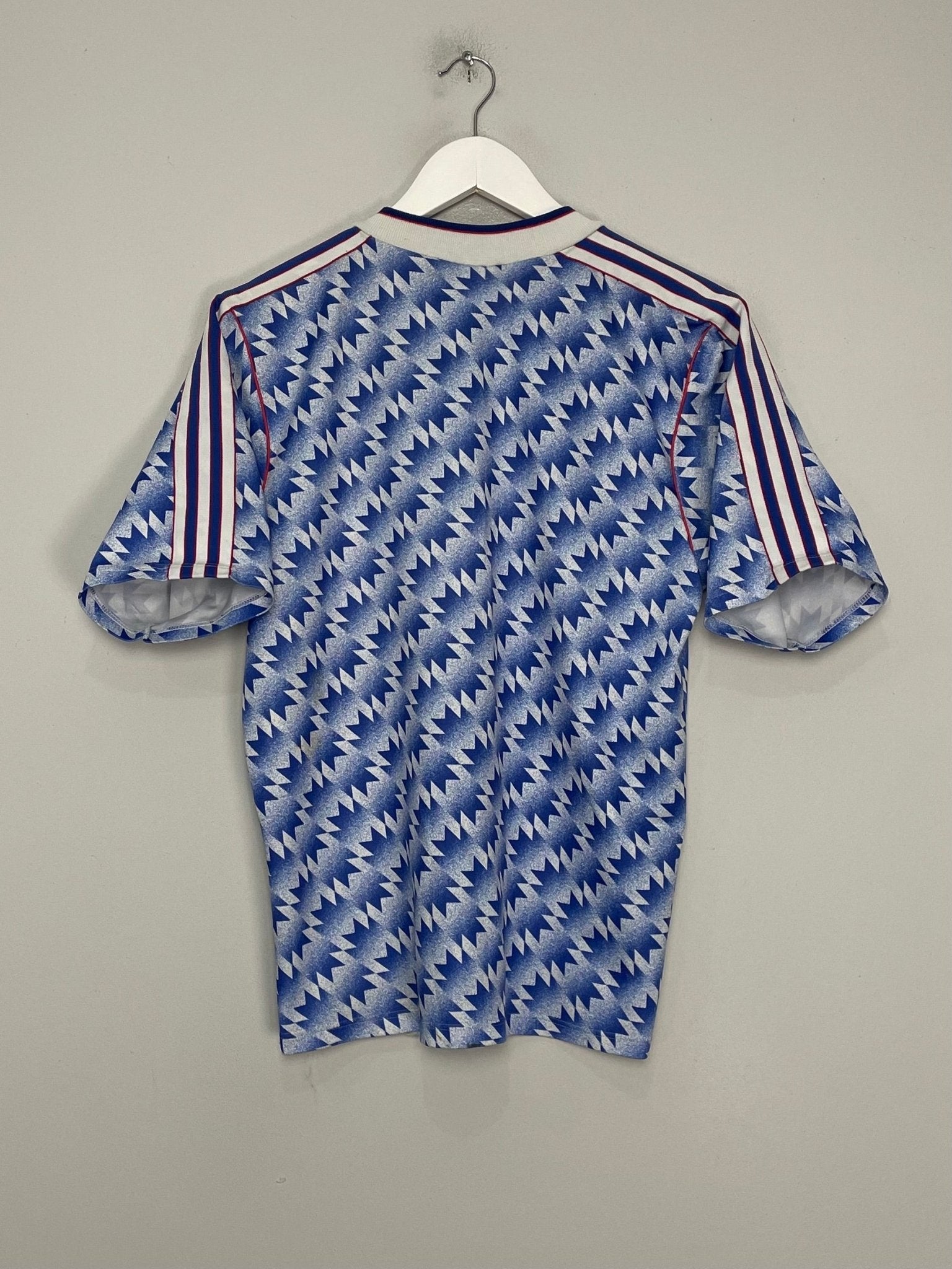 Shop 1990/92 MANCHESTER UNITED AWAY SHIRT (S) ADIDAS, classic football shirts, vintage football shirts & retro soccer jerseys at Cult Kits