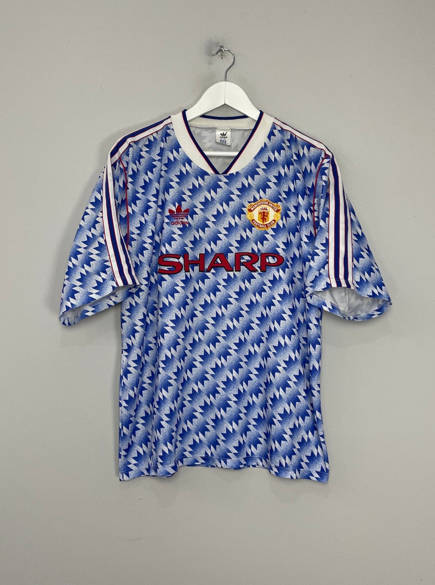 Shop 1990/92 MANCHESTER UNITED AWAY SHIRT (XL) ADIDAS, classic football shirts, vintage football shirts & retro soccer jerseys at Cult Kits