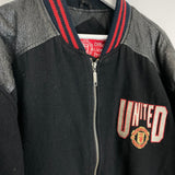 Shop 1990/92 MANCHESTER UNITED VARSITY JACKET (L) CAMPRI, classic football shirts, vintage football shirts & retro soccer jerseys at Cult Kits