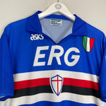 1990/92 SAMPDORIA HOME SHIRT (M) ASICS - Cult Kits - Medium - Buy Vintage Football Shirts, Authentic Retro Football Shirts For Sale, Classic Football Shirts & Soccer Jersey