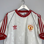 Shop 1991 MANCHESTER UNITED ECWC AWAY SHIRT (L) ADIDAS, classic football shirts, vintage football shirts & retro soccer jerseys at Cult Kits