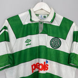 Shop 1991/92 CELTIC HOME SHIRT (M) UMBRO, classic football shirts, vintage football shirts & retro soccer jerseys at Cult Kits