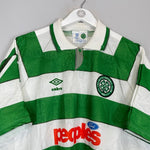 1991/92 CELTIC HOME SHIRT (XL) UMBRO - Cult Kits - XL - Buy Vintage Football Shirts, Authentic Retro Football Shirts For Sale, Classic Football Shirts & Soccer Jersey