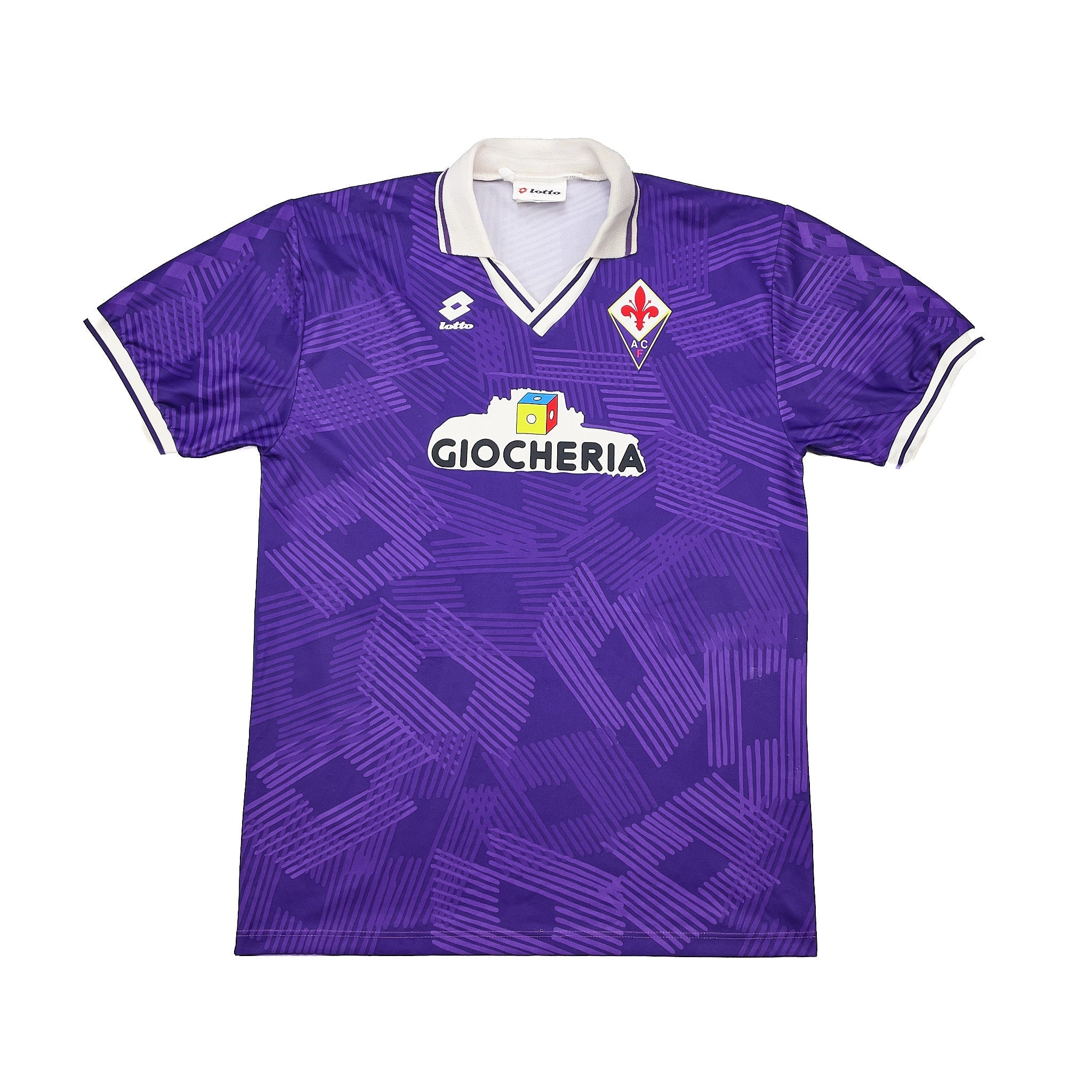 Buy 1991/92 FIORENTINA BATISTUTA 9 HOME SHIRT (XL) LOTTO ~ Free worldwide shipping available ~ Authentic Vintage Football Shirts from Cult Kits