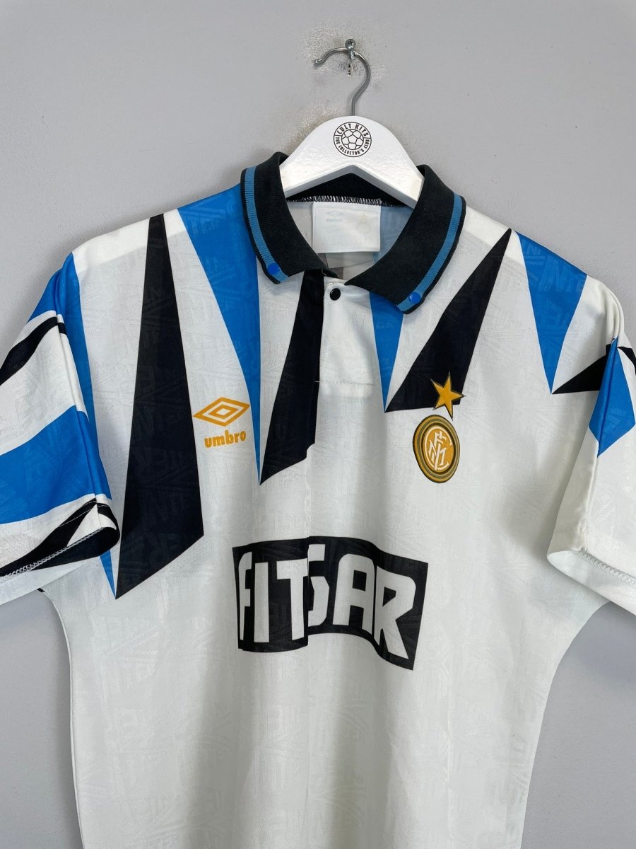1991/92 INTER MILAN AWAY SHIRT (M) UMBRO - Cult Kits - Medium - Buy Vintage Football Shirts, Authentic Retro Football Shirts For Sale, Classic Football Shirts & Soccer Jersey
