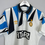1991/92 INTER MILAN AWAY SHIRT (M) UMBRO - Cult Kits - Medium - Buy Vintage Football Shirts, Authentic Retro Football Shirts For Sale, Classic Football Shirts & Soccer Jersey