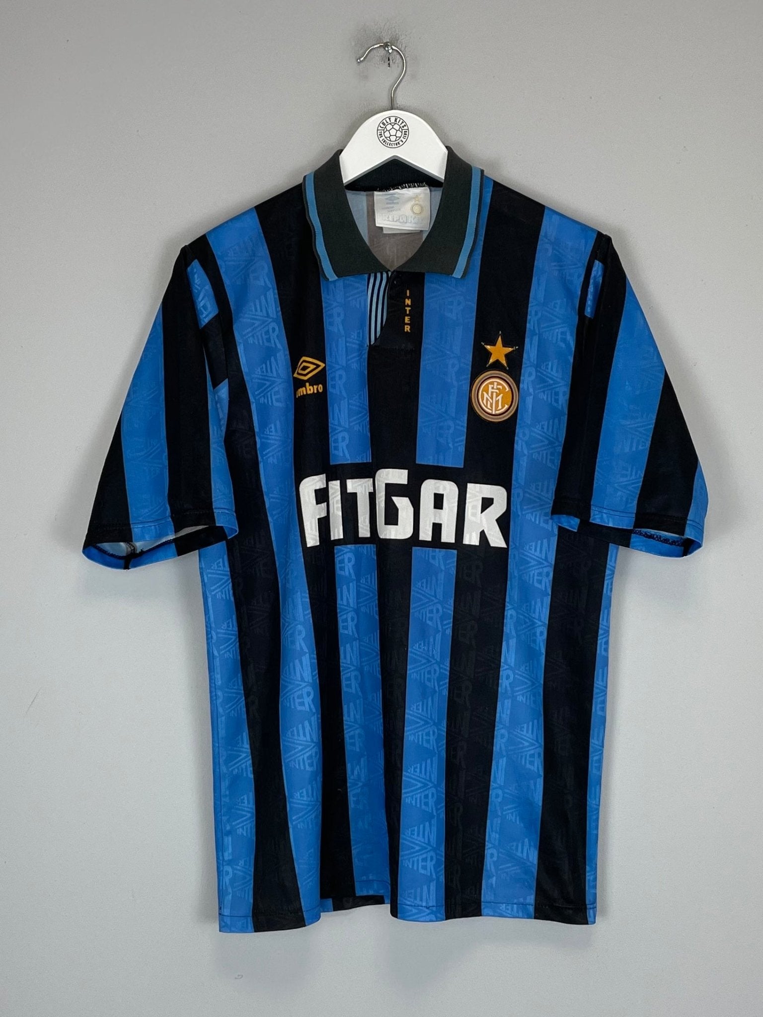 Shop 1991/92 INTER MILAN HOME SHIRT (M) UMBRO, classic football shirts, vintage football shirts & retro soccer jerseys at Cult Kits
