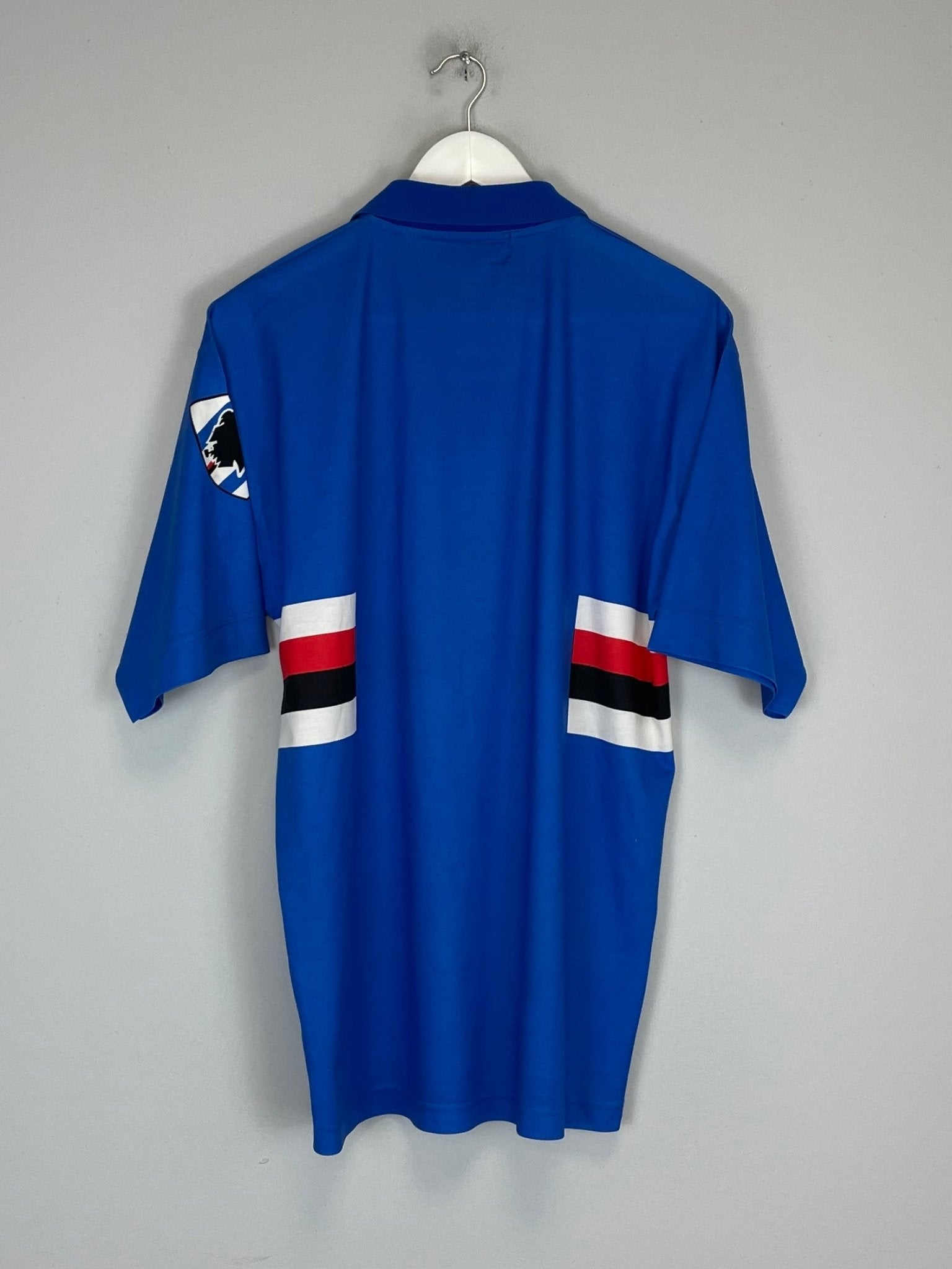Shop 1991/92 SAMPDORIA HOME SHIRT (L) ASICS, classic football shirts, vintage football shirts & retro soccer jerseys at Cult Kits