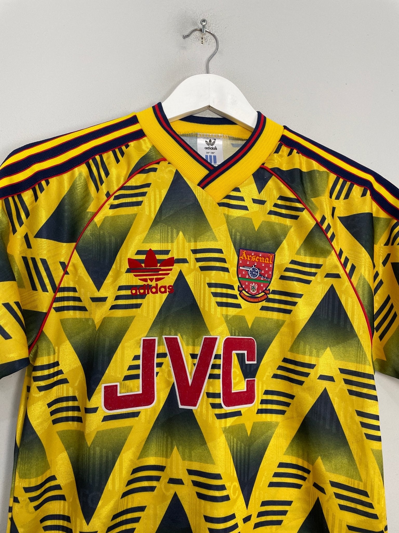 Shop 1991/93 ARSENAL AWAY SHIRT (S) ADIDAS, classic football shirts, vintage football shirts & retro soccer jerseys at Cult Kits