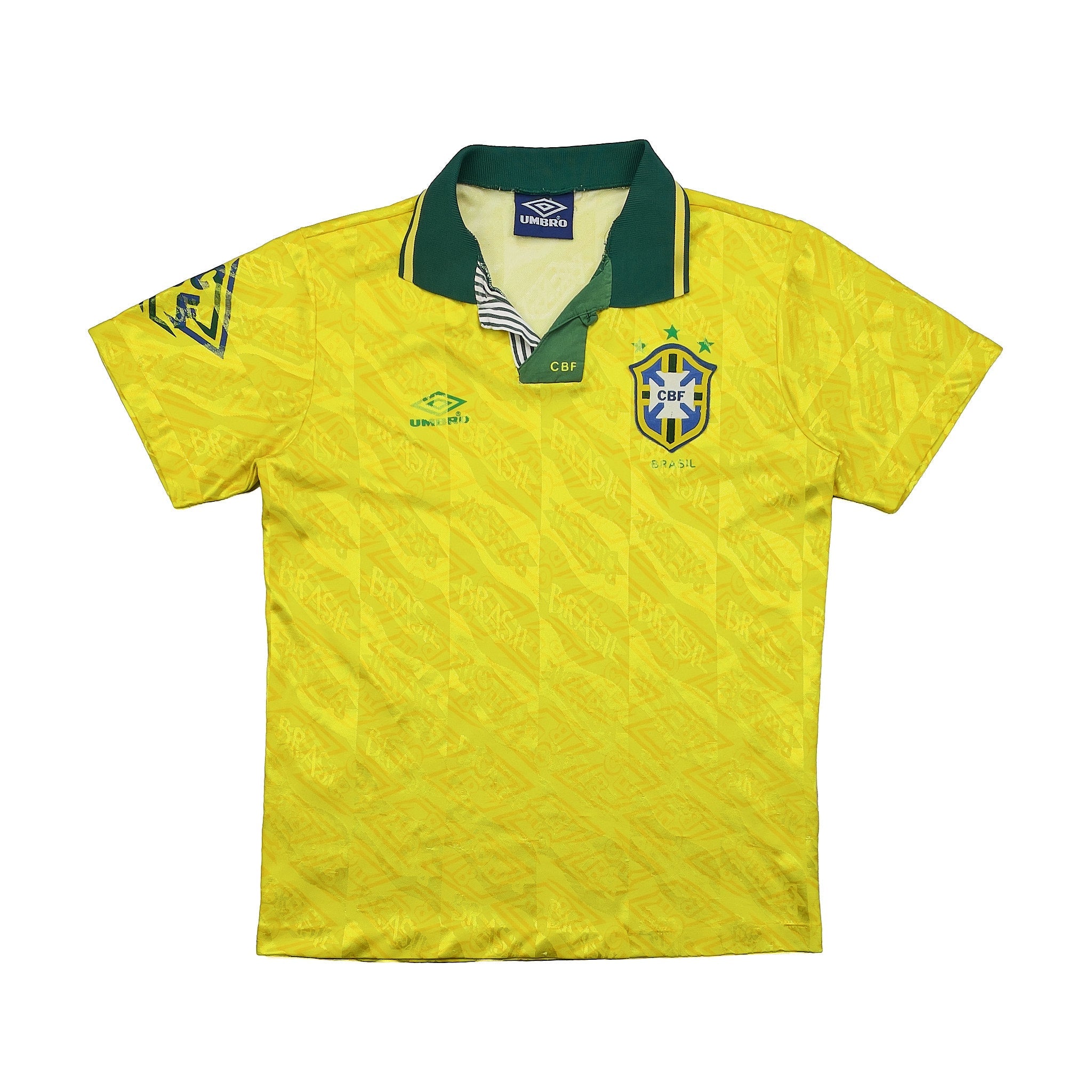 Buy 1991/93 Brazil Home Shirt (S) Umbro ~ Free worldwide shipping ~ Authentic Vintage Football Shirts from Cult Kits