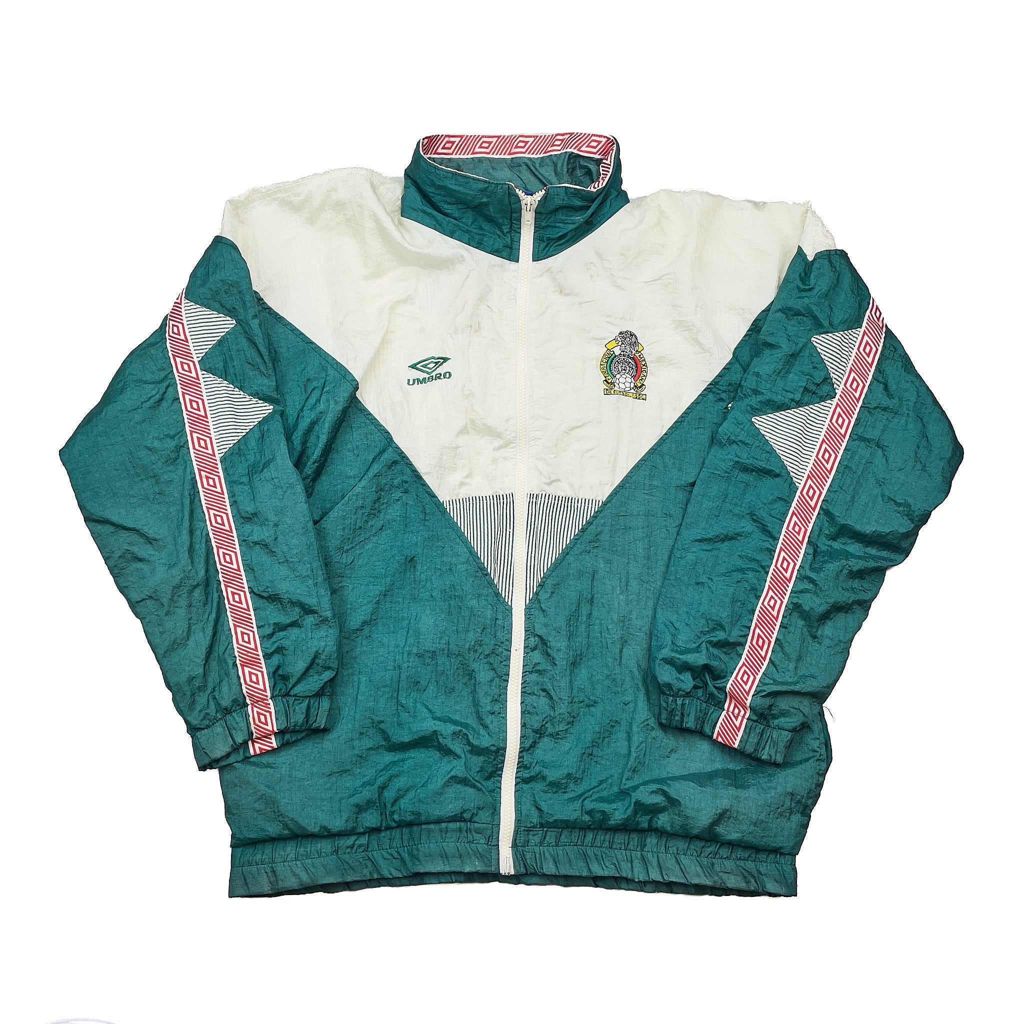 Buy 1991/93 Mexico Track Jacket (L) Aba Sport ~ Free worldwide shipping available ~ Authentic Vintage Football Shirts from Cult Kits