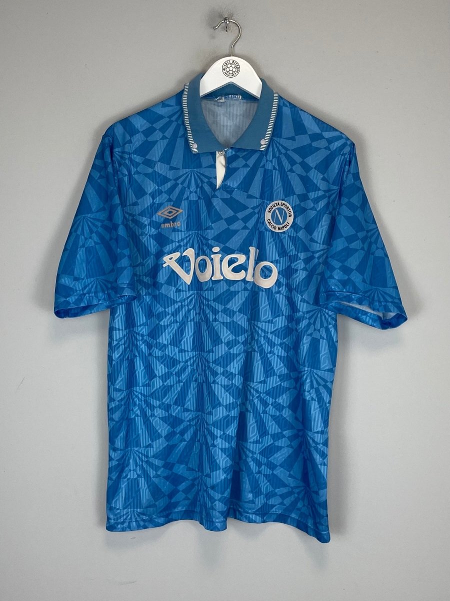 1991/93 NAPOLI HOME SHIRT (L) UMBRO - Cult Kits - Large - Buy Vintage Football Shirts, Authentic Retro Football Shirts For Sale, Classic Football Shirts & Soccer Jersey