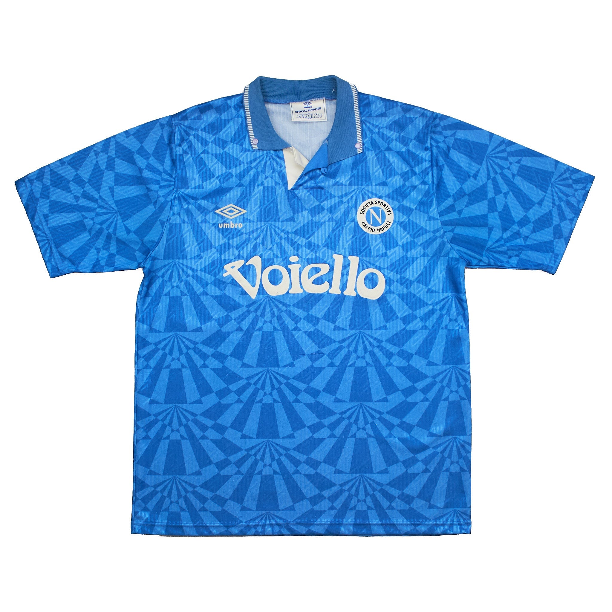 Buy 1991/93 Napoli Home Shirt (M) Umbro ~ Free worldwide shipping ~ Authentic Vintage Football Shirts from Cult Kits