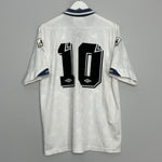 Shop 1991/93 TOTTENHAM #10 SHERINGHAM HOME SHIRT (XL) UMBRO, classic football shirts, vintage football shirts & retro soccer jerseys at Cult Kits